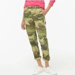 J Crew High Rise Camo Chino Pant